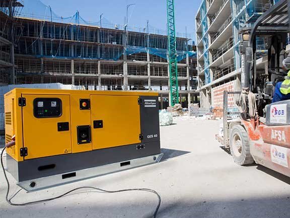 construction-generator-on-site